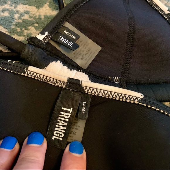 Medium Top Large Bottom White Leopard Triangl Suit - Picture 5 of 5